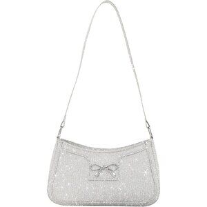 🆕Women's White Bling Sequin Purse Evening Ladies Sparkling Party Clutch Handbag